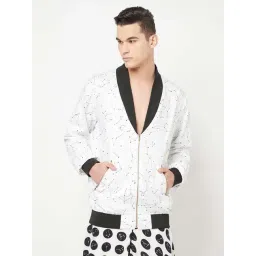 Crimsoune Club White Regular Fit Self Design Jacket-picture-25