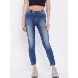 Crimsoune Club Women Blue Skinny Fit Mid-Rise Clean Look Jeans-picture-11