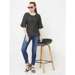 Crimsoune Club Women Blue Solid Skinny Fit Light Fade Jeans-picture-46