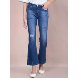 Crimsoune Club Women Bootcut Heavy Fade Mid-Rise Stretchable Jeans-picture-25