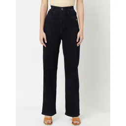 Crimsoune Club Women Navy Blue Straight Fit High-Rise Stretchable Jeans-picture-41