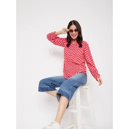 Crimsoune Club Women Pink Printed Shirt Style Top-picture-31