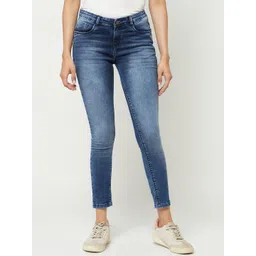 Crimsoune Club Women Skinny Fit Heavy Fade Stretchable Jeans-picture-30