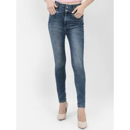 Crimsoune Club Women Skinny Fit Heavy Fade Stretchable Jeans-picture-37