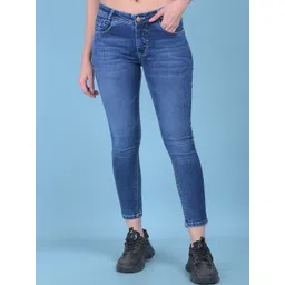 Crimsoune Club Women Skinny Fit Light Fade Stretchable Jeans-picture-33