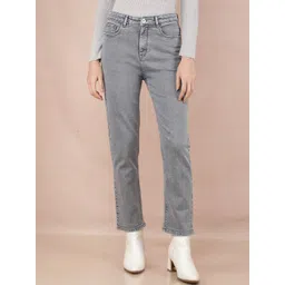 Crimsoune Club Women Straight Fit Light Fade Stretchable Jeans-picture-33