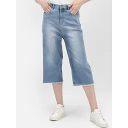 Crimsoune Club Women Straight Fit Low Distress Heavy Fade Stretchable Jeans-picture-21