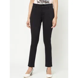 Crimsoune Club Women Straight Fit Mid-Rise Chinos Trousers-picture-30