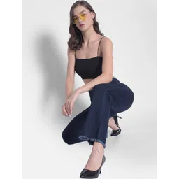 Crimsoune Club Women Straight Fit Mid-Rise Stretchable Cotton Jeans-picture-35