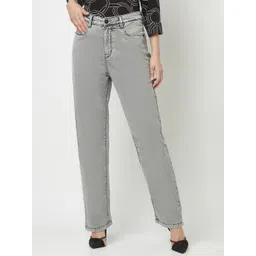Crimsoune Club Women Straight Fit Mid Rise Stretchable Jeans-picture-32