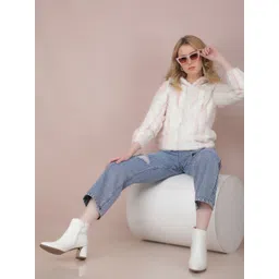 Crimsoune Club Women Striped Hooded Sweatshirt-picture-36