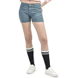 crimsoune club Women's Blue Denim Shorts-picture-37