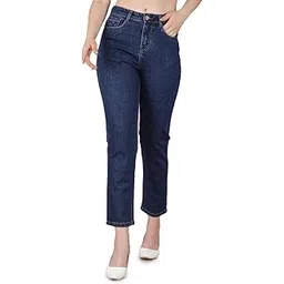 crimsoune club Women's Navy Blue Straight Jeans-picture-12