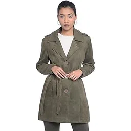 crimsoune club Women's Olive Overcoat with Belt-picture-27