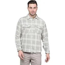 Crimsoune Club Men's Grey Checked Shacket-picture-12