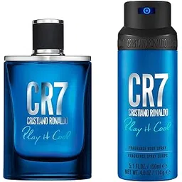 Cristiano Ronaldo CR7 Play It Cool Eau de Toilette 50ml + Cool Fragrance Body Spray 150ml for Men (Pack of 2)-picture-29
