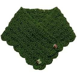 Crocheted Cowl/Scarf Collar (Mehendi Green, Free Size)-picture-17