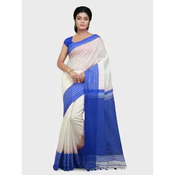 Crochetin Woven Design Pure Cotton Handloom Saree-picture-21