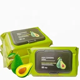 Crockett Moisturizing Avocado Makeup Remover Wipes | Deep Cleaning Facial Wipes Enriched with Cucumber & Vitamin E | Hydrating, Refreshing & Soothing Wipes (1 Pack)-picture-37