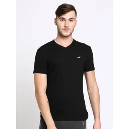 Crocodile Men Black V-Neck Cotton T-shirt-picture-35