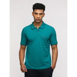 Crocodile Men Solid Polo Collar Cotton Slim Fit T-Shirt-picture-13