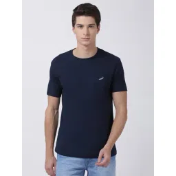 Crocodile Navy Cotton Regular Fit T-Shirt-picture-29