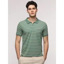 Crocodile Striped Polo Collar Slim Fit Sports T-shirt-picture-16