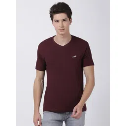 Crocodile Wine Cotton Regular Fit T-Shirt-picture-35