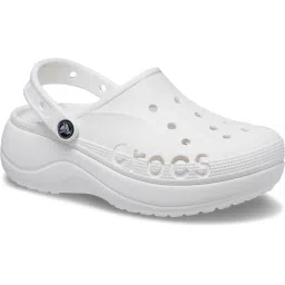 Crocs Baya Platform Women White Clogs image 1