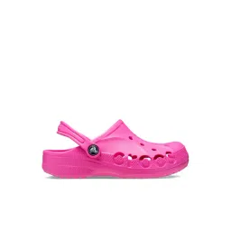 Crocs Kids Baya Electric Pink Back Strap Clogs-image-24