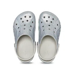 Crocs Kids Baya Silver Back Strap Clogs image 1
