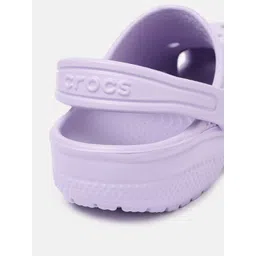 Crocs Kids Lavender Solid Croslite Clogs image 2