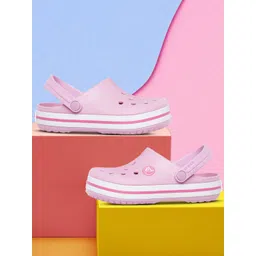 Crocs Kids Pink Solid Clogs-picture-29