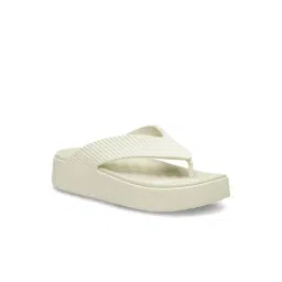 Crocs Women's Getaway Groove Off White Thong Wedges-picture-14