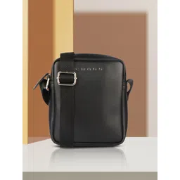Cross Men Black Solid PU Structured Sling Bag-picture-35