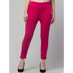 CROWN KING Women Slim Fit Easy Wash Trousers-picture-36