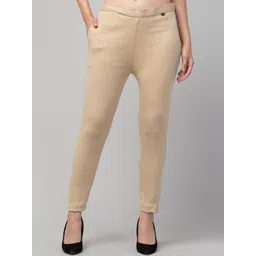 CROWN KING Women Slim Fit Easy Wash Trousers-picture-39
