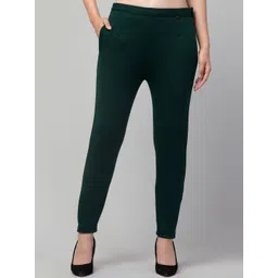 CROWN KING Women Slim Fit Easy Wash Trousers-picture-37