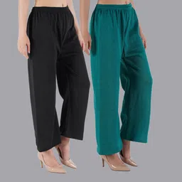 crown king garments Pack of 2 Women Relaxed Multicolor Wool Trousers-picture-13