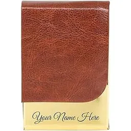 crownlit Personalized Golden Brown Cardholder, Durable Materials-picture-33