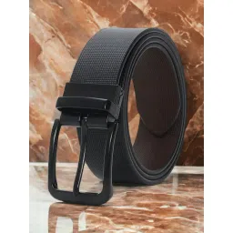 Crusset Black Leather Formal Belt for Men-picture-19