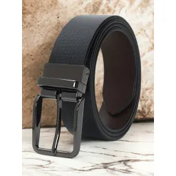Crusset Black Leather Formal Belt for Men-picture-27