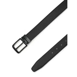 Crusset Black Leather Formal Belt for Men image 4