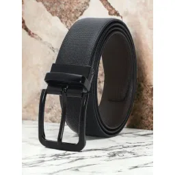 Crusset Black Leather Formal Belt for Men image 1