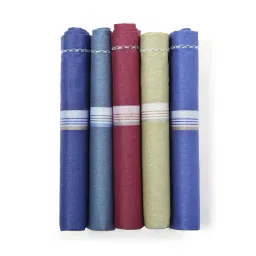 Crusset Multicolor Cotton Handkerchiefs - Pack of 5-picture-14