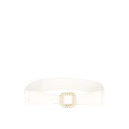 Crusset White PU Printed Waist Belt for Women-picture-12