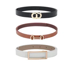 CRUSSET Women Set of 3 Slim Belts-picture-21