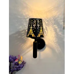 Cruv Black Textured Frustum Shaped Metal Wall Lamp-picture-27