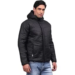 cruzon Polyester Solid Full Sleeves High Neck Puffer Jacket with hoodie and zipper pockets for Men Stylish Winter Wear | Mens jacket for Winter-picture-12