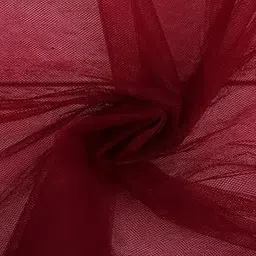 CrystalEye Solid Nylon Soft Net Fabric for Decoration, Parties, Costumes, Pooja, Mandap, Gift Packing, Wedding Backdrop (Maroon, 2 Meter X 1.4 Meter)-picture-33